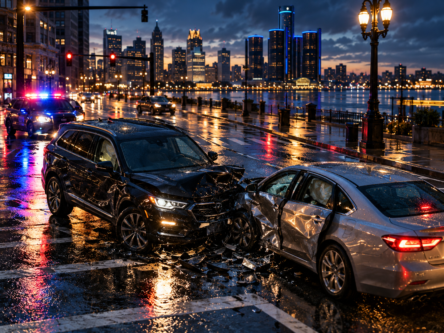 Auto accident scene